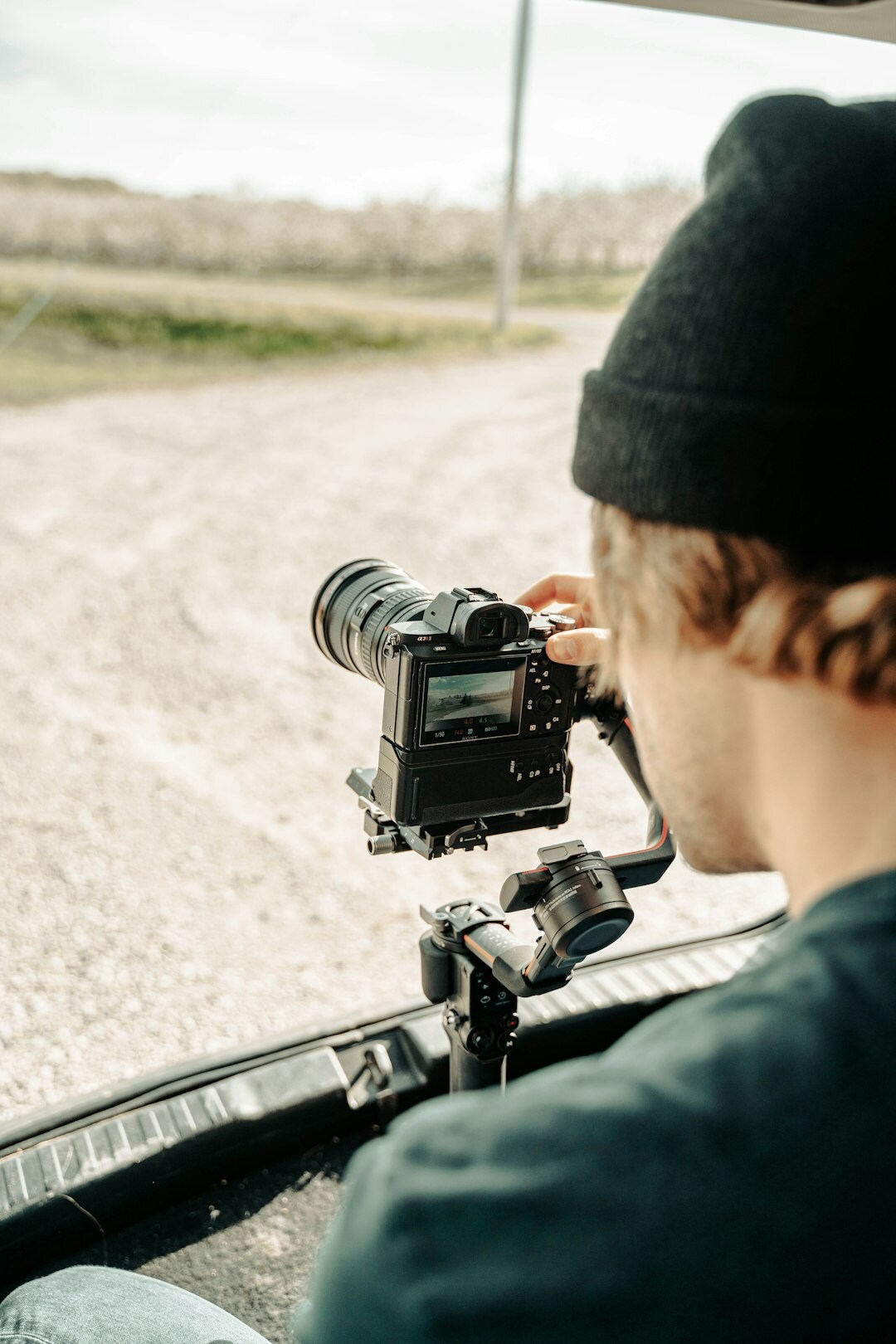 Vintage television film camera on a commercial shoot set